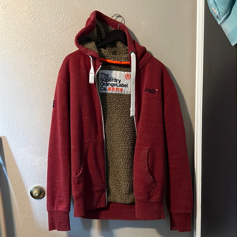 Super Dry men’s zip up hoodie small.